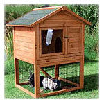 Trixie Natura One Story Rabbit Hutch with Pitched Roof 37.75"W x 30.5"D x 47"H Item #62331