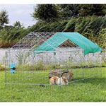 Trixie Outdoor Run with Gabled Roof and Sun Protection Rabbit Run 40.5"W x 80"D x 38.5"H Item #62455